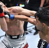 Fighters and fans react in shock to the 30-27 score for Adrian Yanez vs. Davey Grant at UFC Fight Night