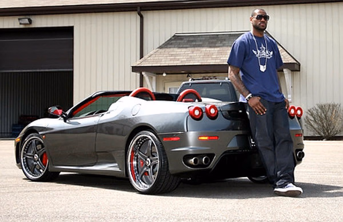 LeBron James with his Ferrari F430