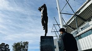 [In Pictures] "Bowling Shane…. Always & Forever" - Kuldeep Yadav visits iconic spinner's statue outside MCG