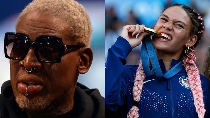 Dennis Rodman's daughter Trinity Rodman shares nostalgic three-word reaction to eye-catching pink hairstyle during Olympics