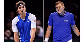 "Losing to a guy who can barely move, Stefanos Tsitsipas is so finished" - Fans react to 'one-legged' Hamad Medjedovic beating Greek at Qatar Open