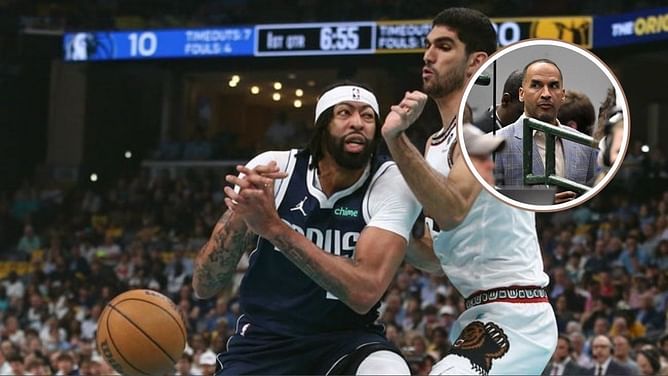 “Pure cinema” - Nico Harrison’s viral side eye catches NBA fans attention right after Anthony Davis clutches at his injured knee