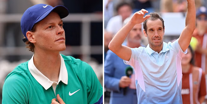"Someday Stefan Djokovic would bagel you" - Fans tease Jannik Sinner after World No. 1 hands Richard Gasquet brutal loss in French Open farewell