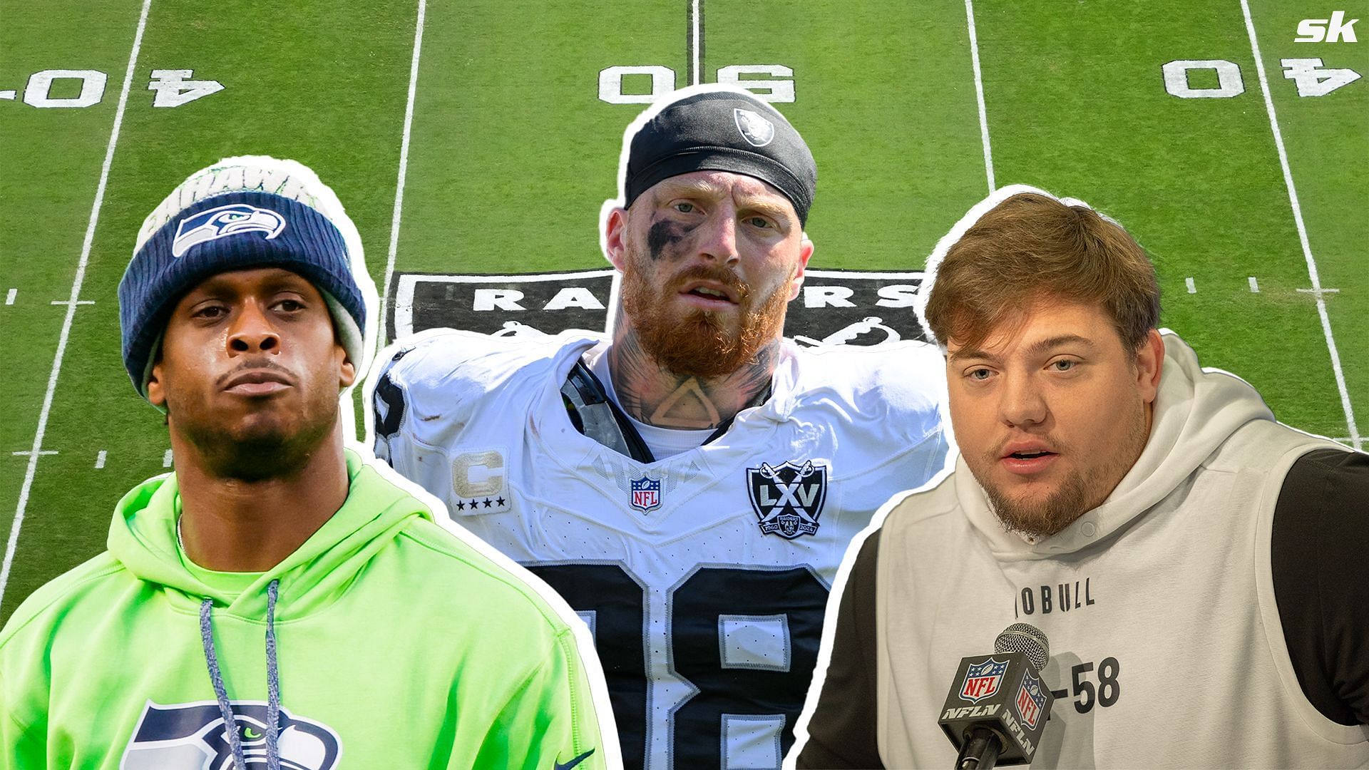 &quot;He is jawing off at Maxx&quot; - Geno Smith makes loud first impression on Raiders&rsquo; $8,767,762 rookie OL at minicamp [Source: Imagn]